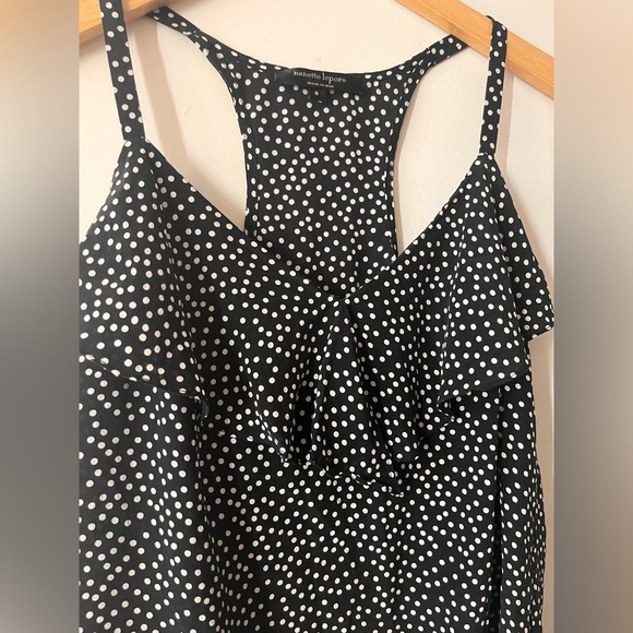 Nanette Lepore Polka Dot 100% Silk Cami Top - 8 - Picture 3 of 5
